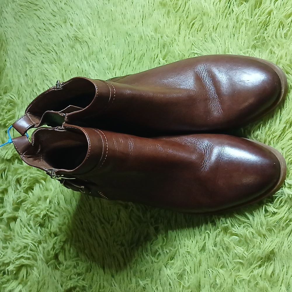Alex Marie brown‎ leather booties size 8M